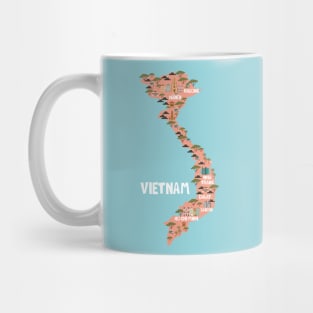 Vietnam Illustrated Map Mug